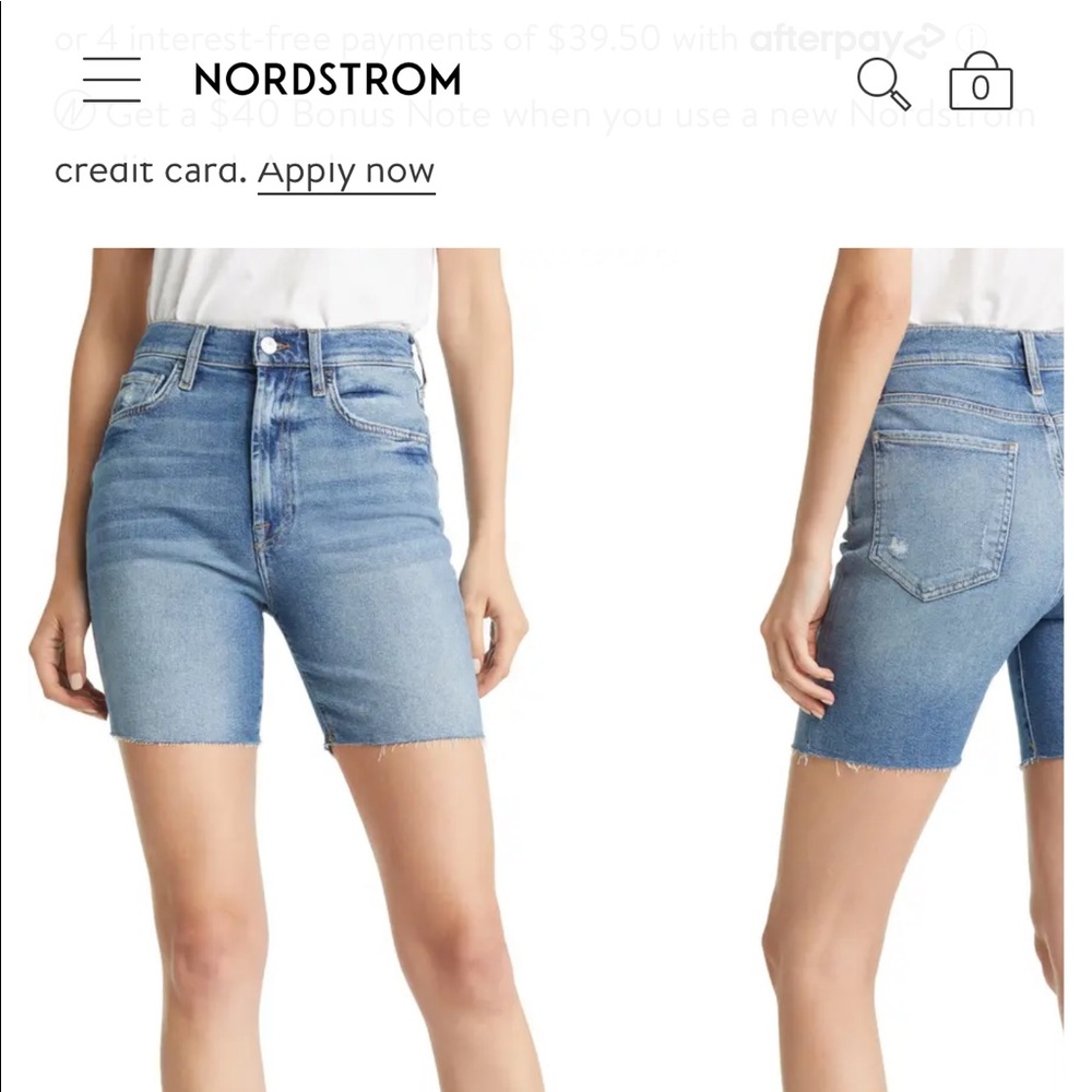 7 for all mankind longer Jean shorts